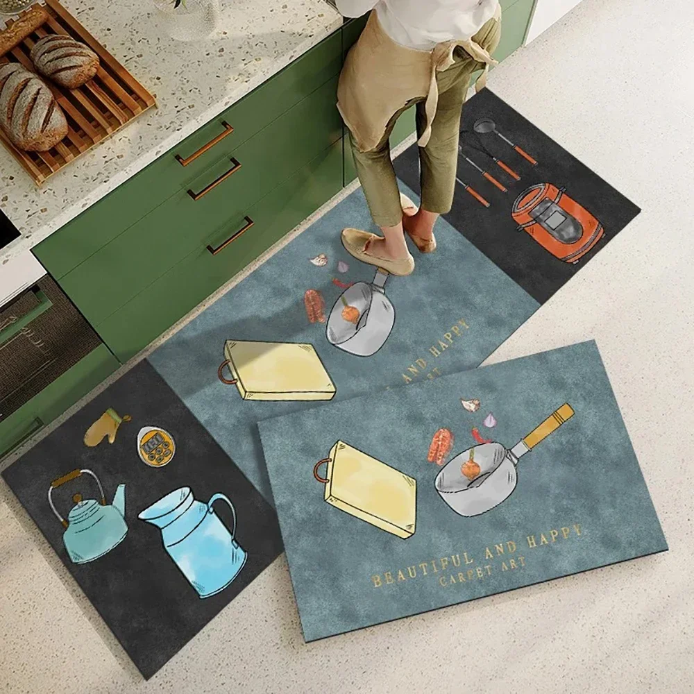 Кухонный напольный коврик для спальни гостиной длинный прикроватный прихожей