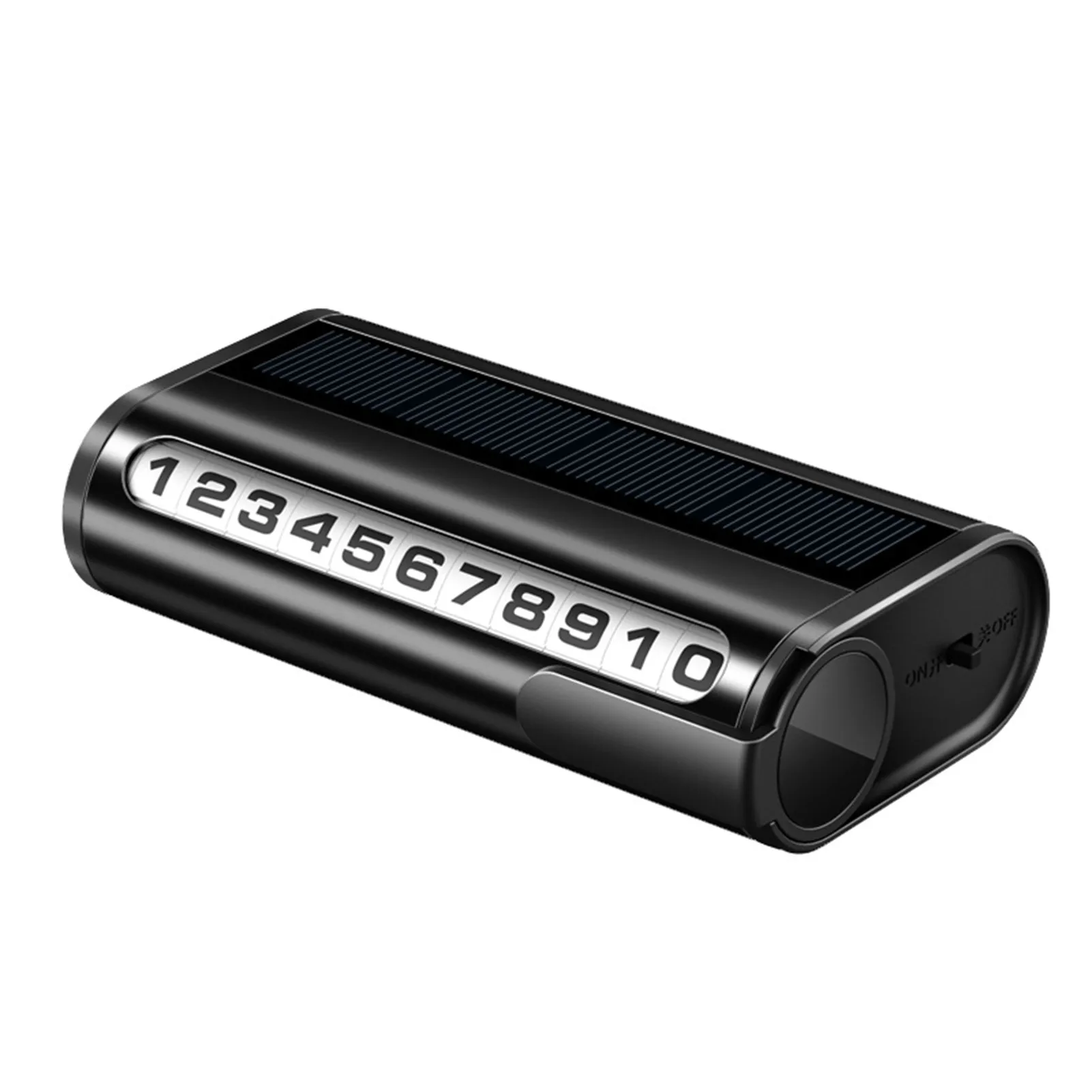 

Parking Number Plate Stylish Car Temporary Stop Sign Phone Number Display Parking Card Plate Solar Charging Temporary Stop Sign