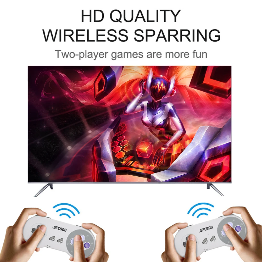 

SF900 портативный игровой плеер 4700 игр, портативная видеоигра, совместимая с HDMI, 2,4G, беспроводной двойной геймпад для Sega Mega Drive