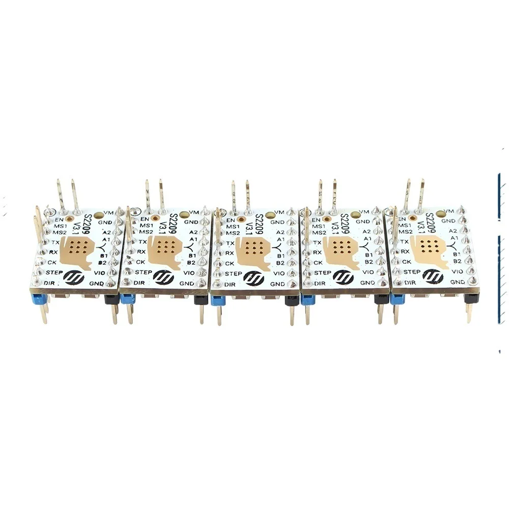 

NEW 2022.The latest version 5pcs TMC2209 V3.1 Stepping Motor Driver Step sticks Mute Driver 256 Microsteps Current 2.8A Peak VS
