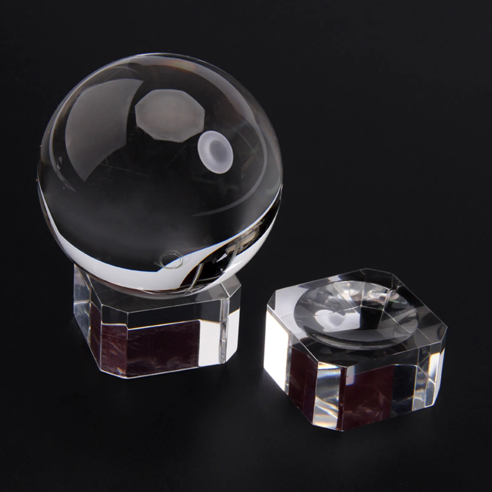 

Square Crystal Ball Stand Transparent Square Crystal Ball Display Bases Table Holder Stand Home Decor Ornaments