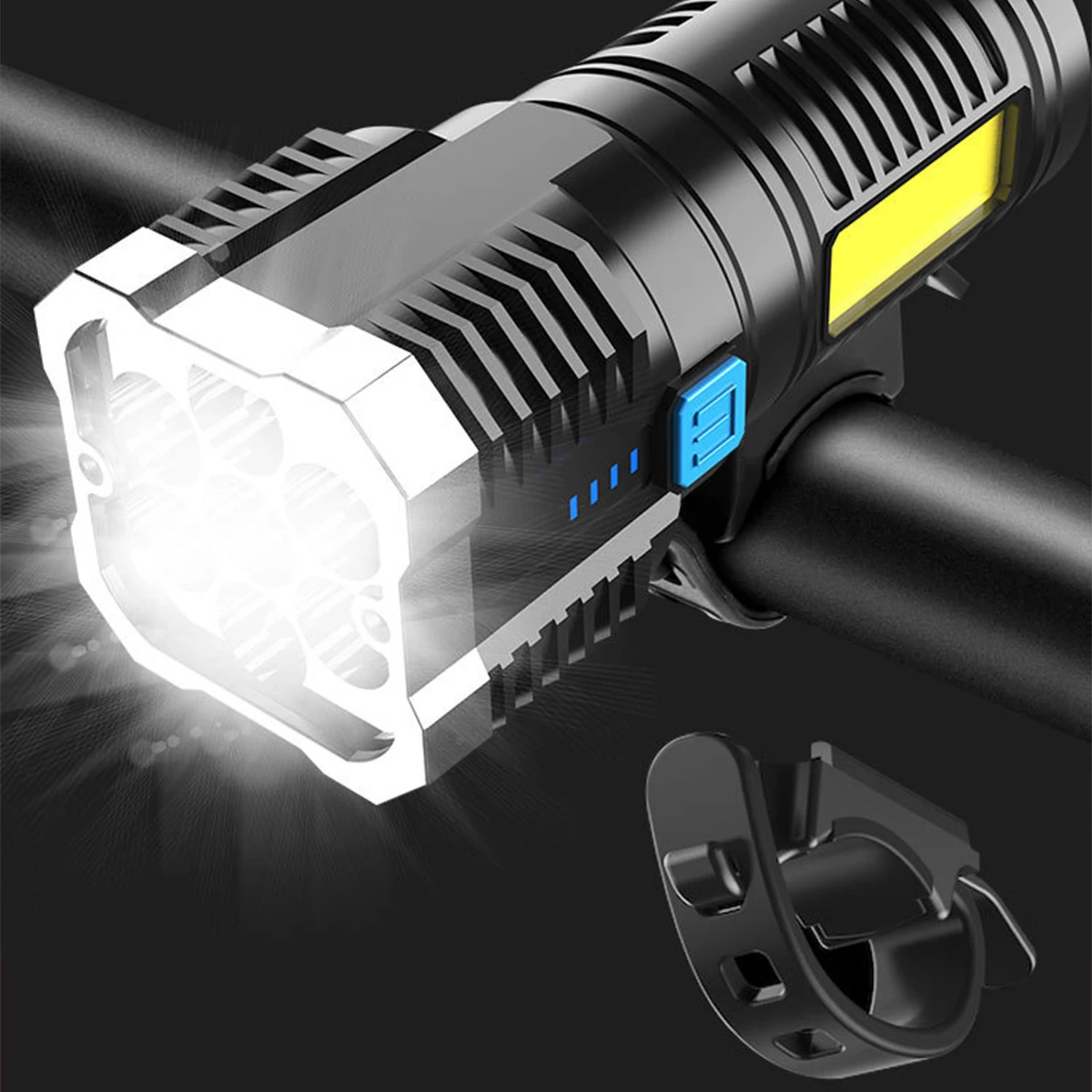 

7LED Flashlight for Outdoor USB Chargeable Portable Searchlight COB Spotlight Strong Light Torch for Hiking Night Fishing