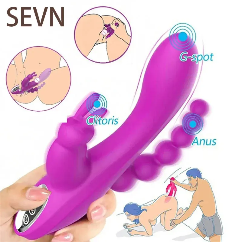 Вибратор для точки G с двойным проникновением цвет в ассортименте