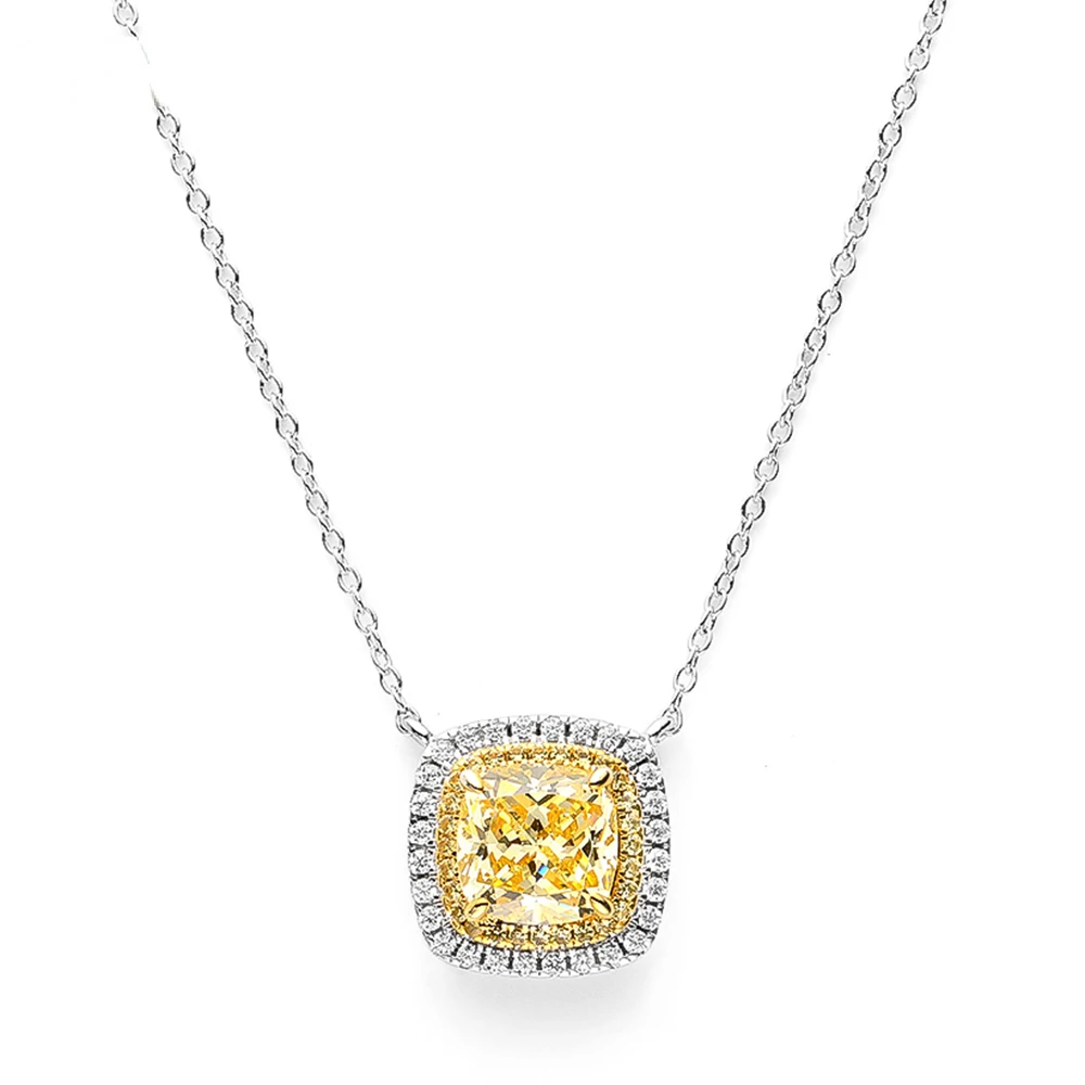 Женское ожерелье с подвеской из серебра 100% пробы 8 х8 мм