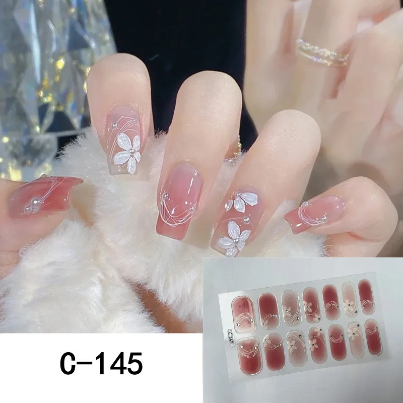 

Self-adhesive Nail Polish Strips For Women, Artistic Design Stickers, Full Cover Gel Wraps, Colorful Decals, Decorating Sliders