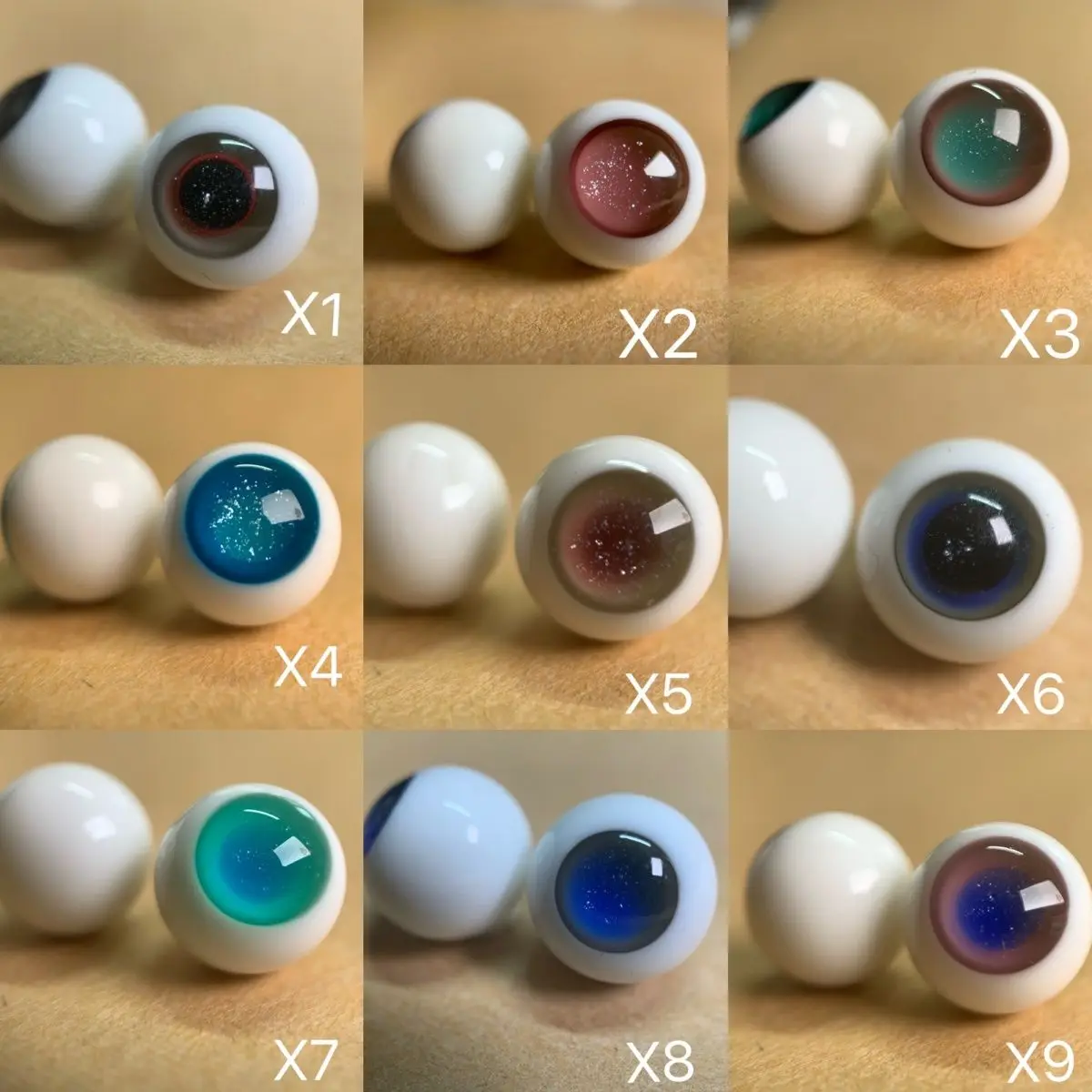 

Bjd Glass Eyes Round Ball 10mm Movable Glass Eyeballs Black Pearl Glass Eyeballs Doll Accessories Animal Toy Eyeballs
