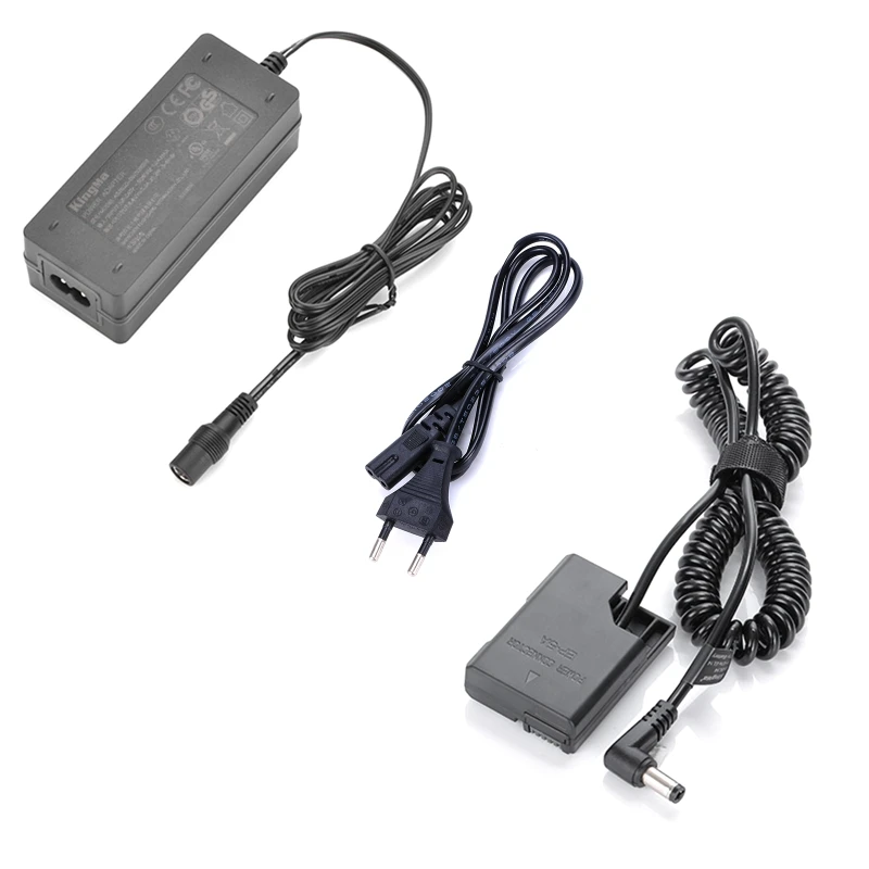 Compatible with -Nikon D3100, D3200, D3300, D3400, D5100, D5200, D5300,EN-EL14 Dummy Battery AC Power Supply Adapter