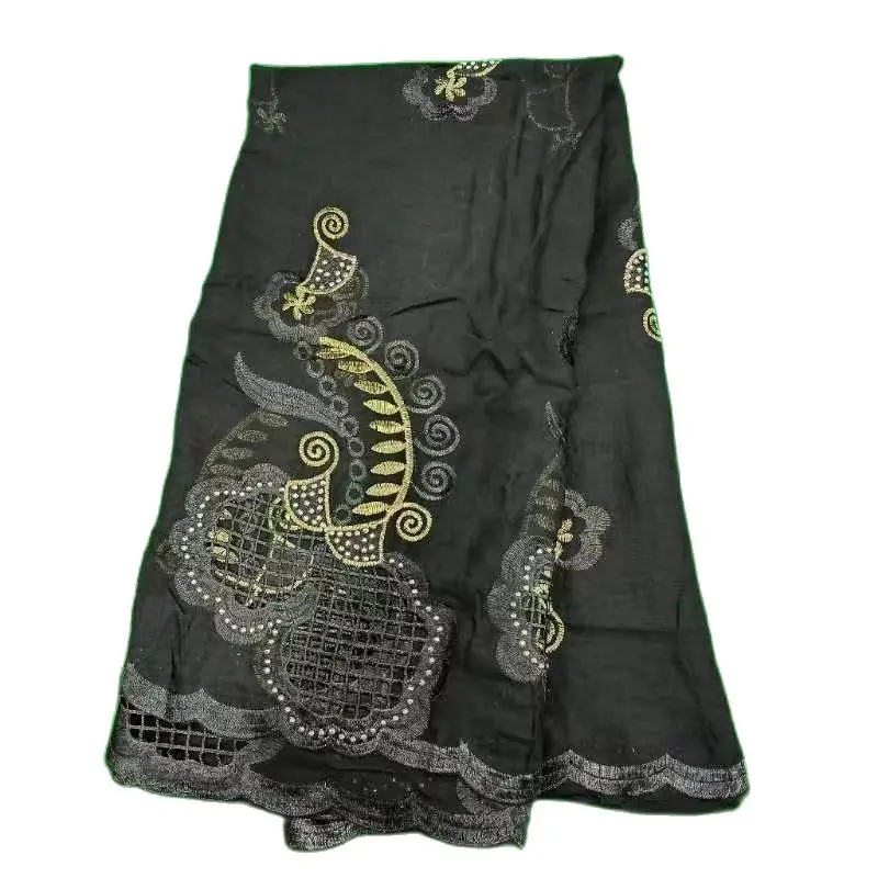 Latest African Women 100% Cotton Scarf Muslim Women Hijab Scarfs  Cotton Scarf for Shawls Pray shawls Embroidery Traditional