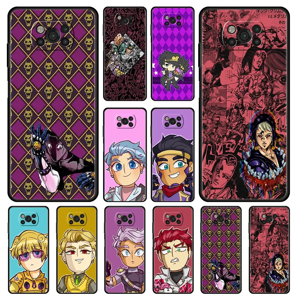 

Cover Case for Xiaomi 11 11T 10 10T 9 9T Lite Note 10 Poco X3 NEC X4 M3 M4 F2 F3 Pro 5G Funda Cute JoJo Bizarre Adventure