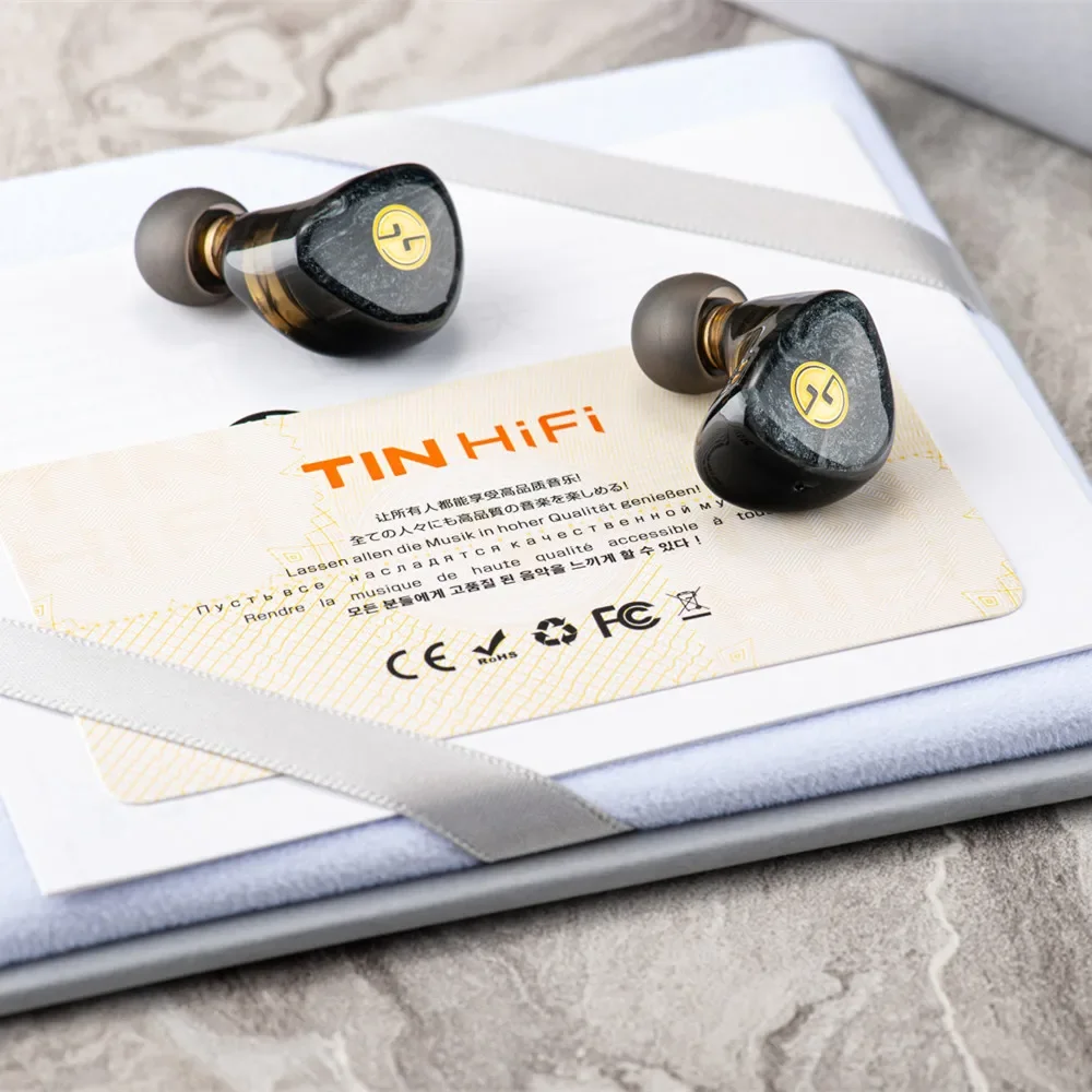 Фото TIN HIFI T3 Plus 10 мм LCP диафрагма Hi-Fi наушники-вкладыши проводные музыкальные наушники 2-контактный бескислородный медный кабель T2 T4 T5 №1