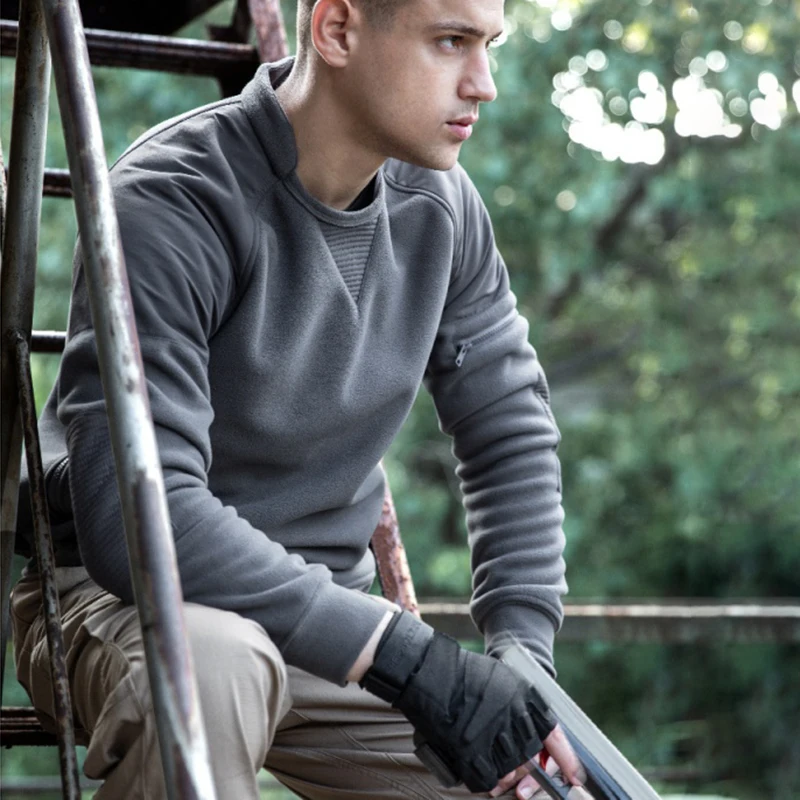 New Arrival 2023 Men SWAT Tactical fleece tops Winter Outdoor Camping Hiking function Plush Warm military Jacket Sweatshirt Men