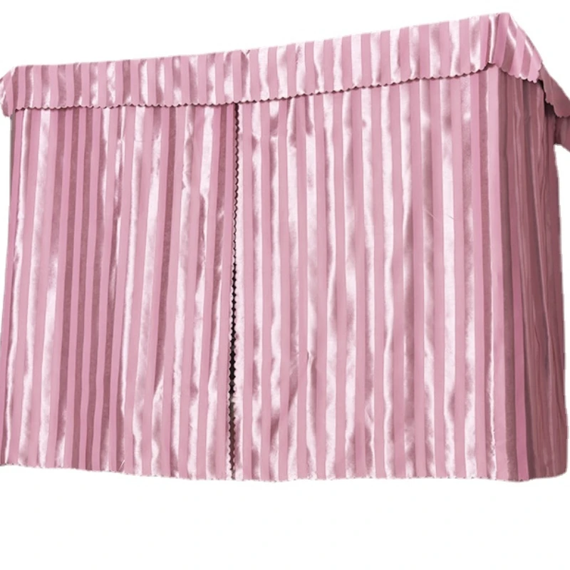 Имитация шелка полосатая занавеска для кровати Пыленепроницаемая верхняя и