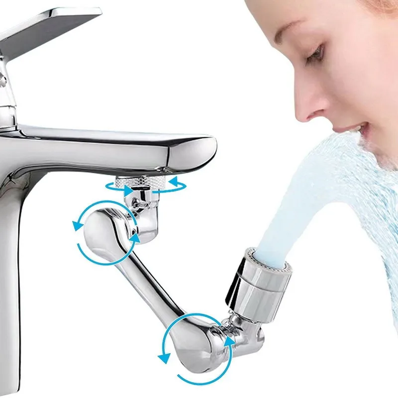 

1080° Rotation Faucet Aerator Splash Dual Mode Kitchen Tap Extend Water Nozzle Faucet 22/24mm Adaptor Faucet Bubbler Robotic Arm