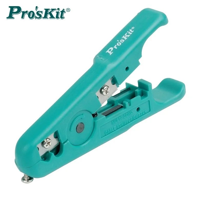 

Pro'sKit 6PK-501 UTP/STP network belt guide stripping knife cutting knife stripping wire diameter adjustment manual tool