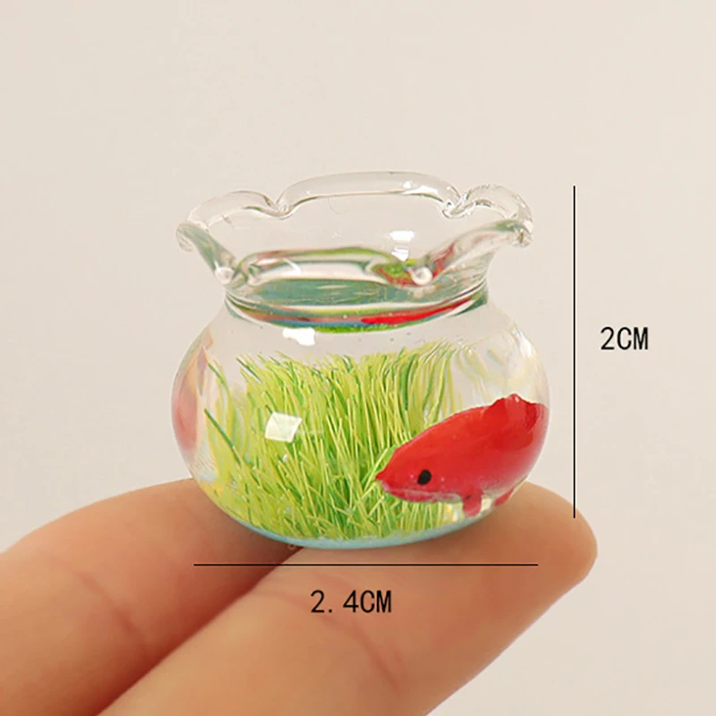 Миниатюрные предметы стеклянная рыба Искусственный аквариум для 1/6 1/12