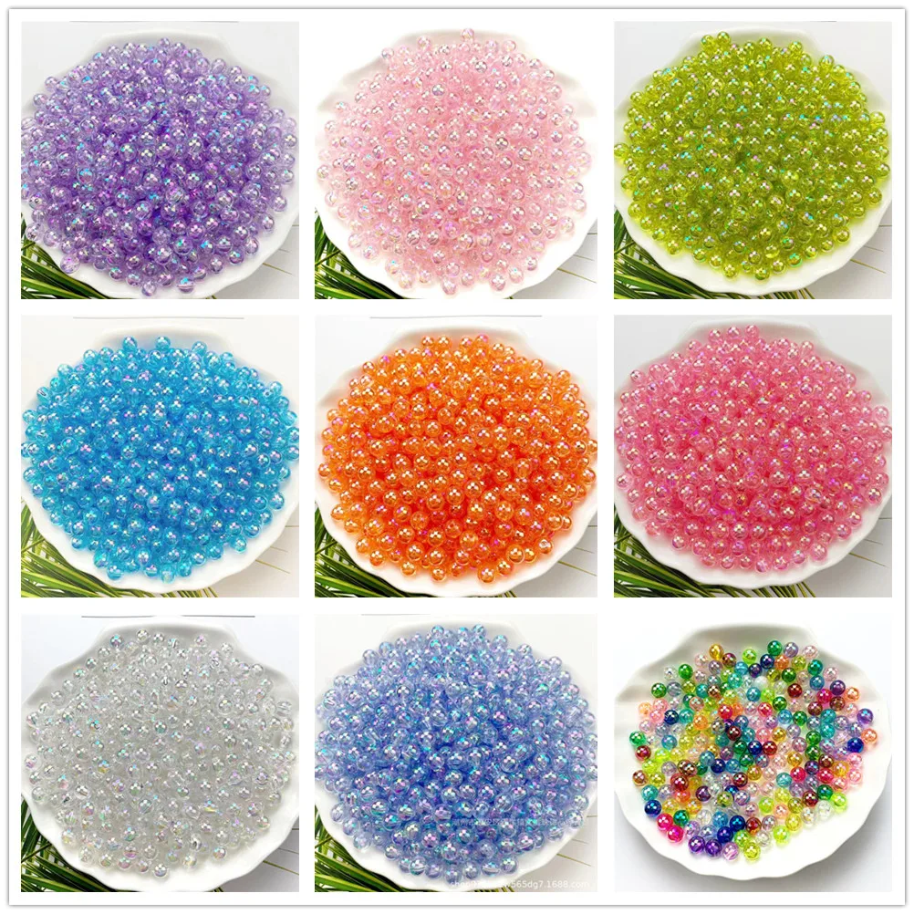 

Colorful AB 3mm-10mm 500g straight holes round imitation plastic pearl beads for jewelry accessories Beads & Jewelry Making