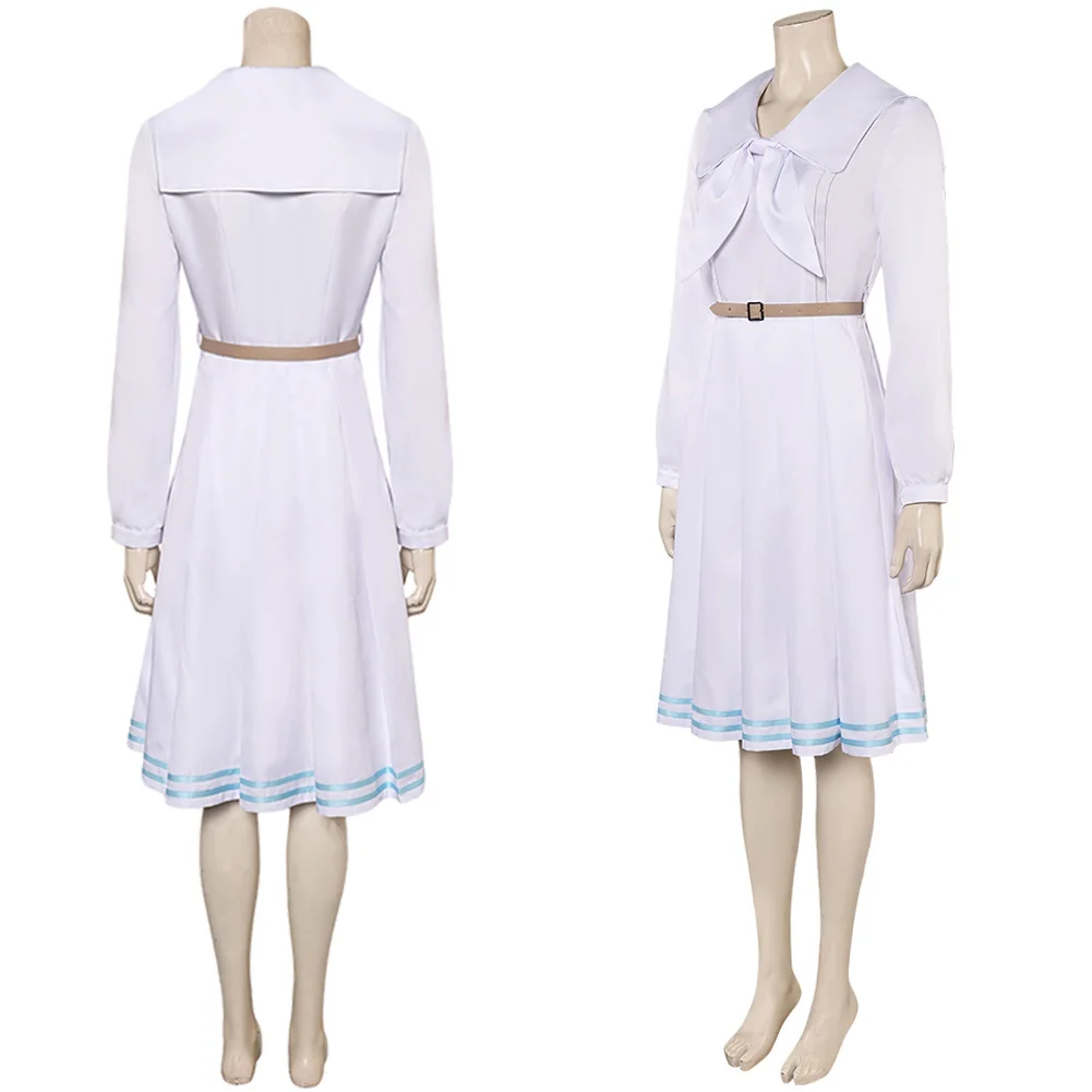 Аниме Зверь Звезды Косплей Костюм Кролик Хару Маскировка Белое Платье для Женщин