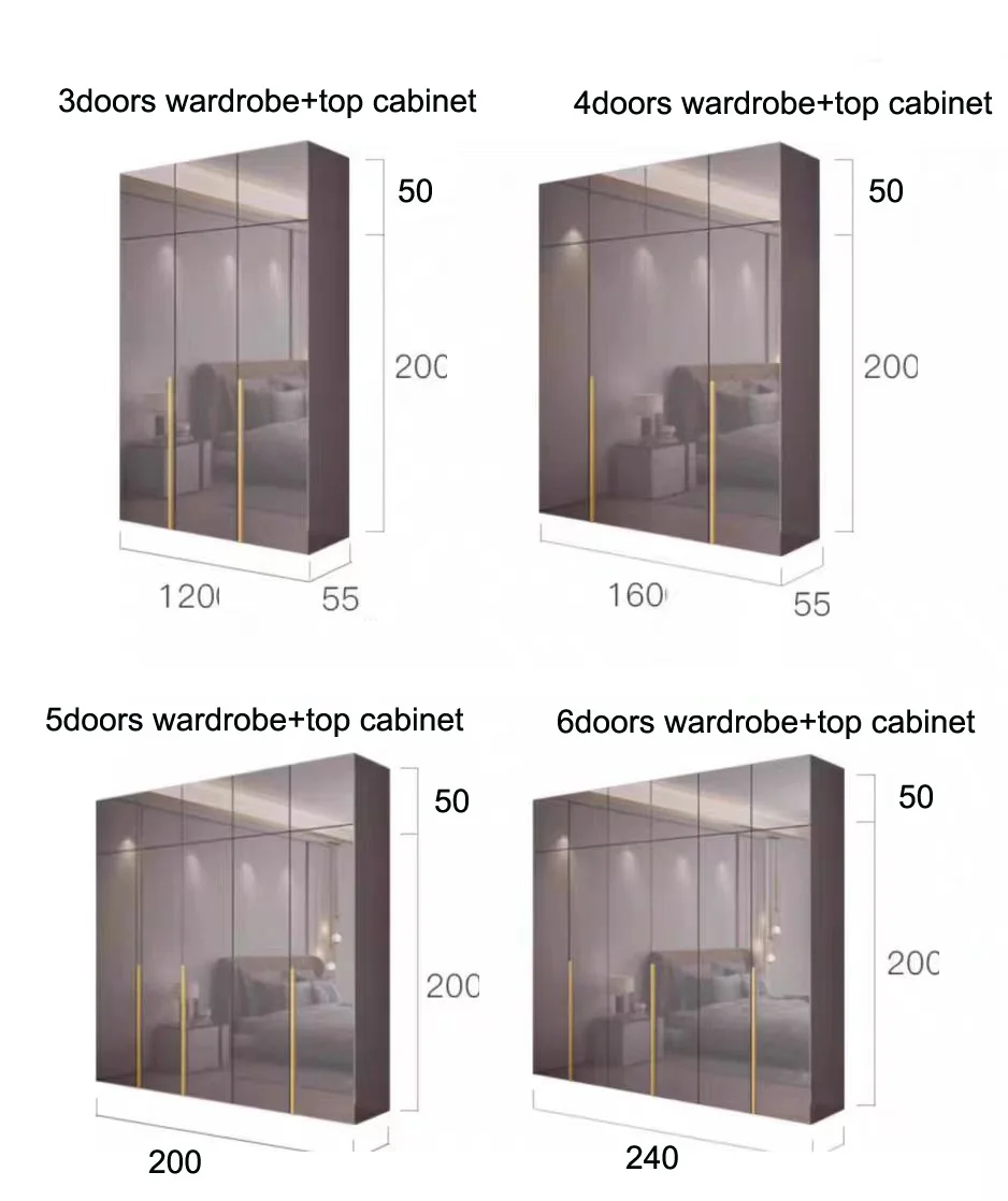 Глянцевый шкаф из МДФ 4 двери |