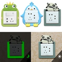 cartoon luminous switch sticker wall diy decoration fluorescent glow in the dark livingroom kids room switch protective cover