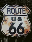Жестяной знак Route 66, украшение для стен гаража 20x30 см