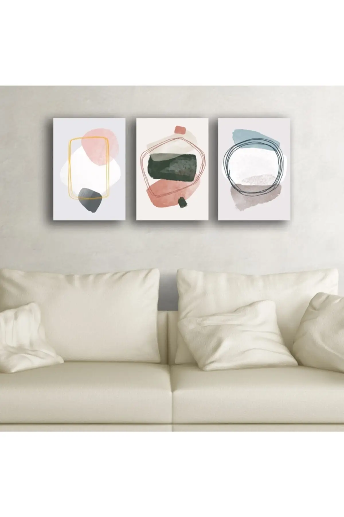 Набор из 3 предметов современной абстрактной живописи из МДФ 120x75см Set164