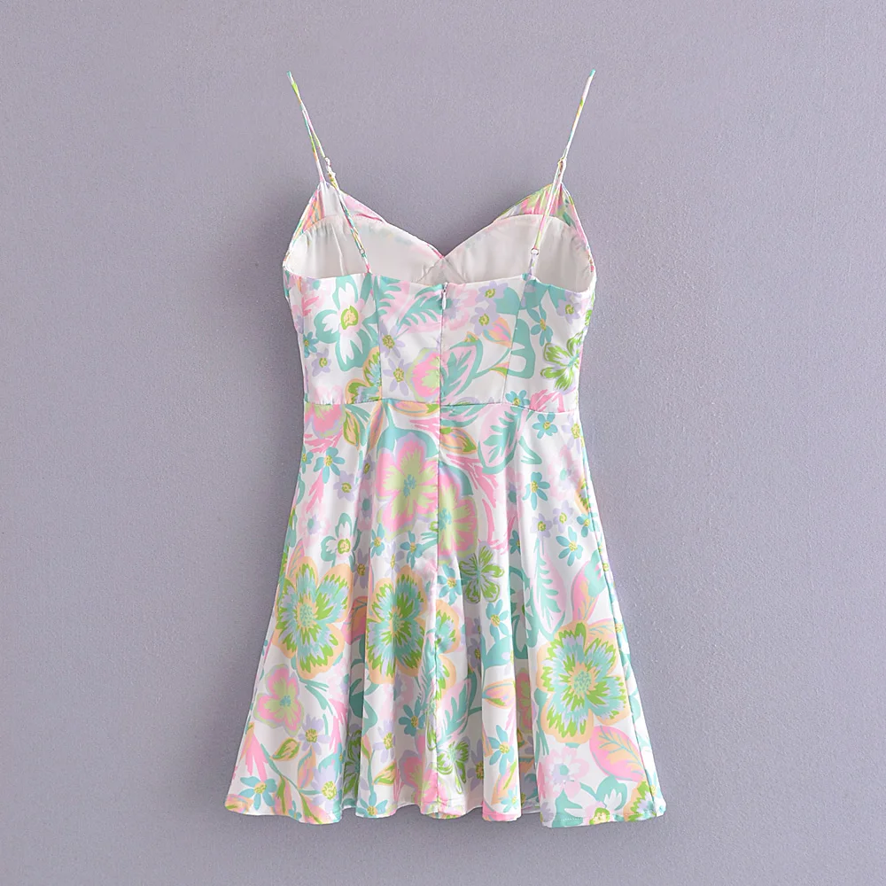 Sweet Floral Print Shirt Vintage Cute Ruffle Crop Top Women Sexy Collar Puff Sleeve Summer Blouse Femme Holiday Boho Tops | Женская