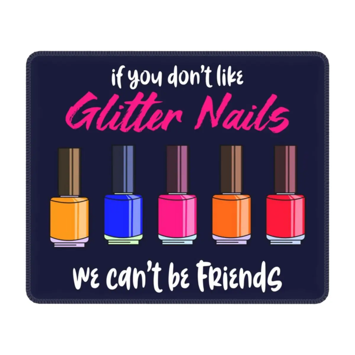 

Custom Design PC Gaming Mouse Pad Anti-Slip Rubber Base Glitter Nails Nail Polish Mousepad Office Desk Funny Manicurist Mat