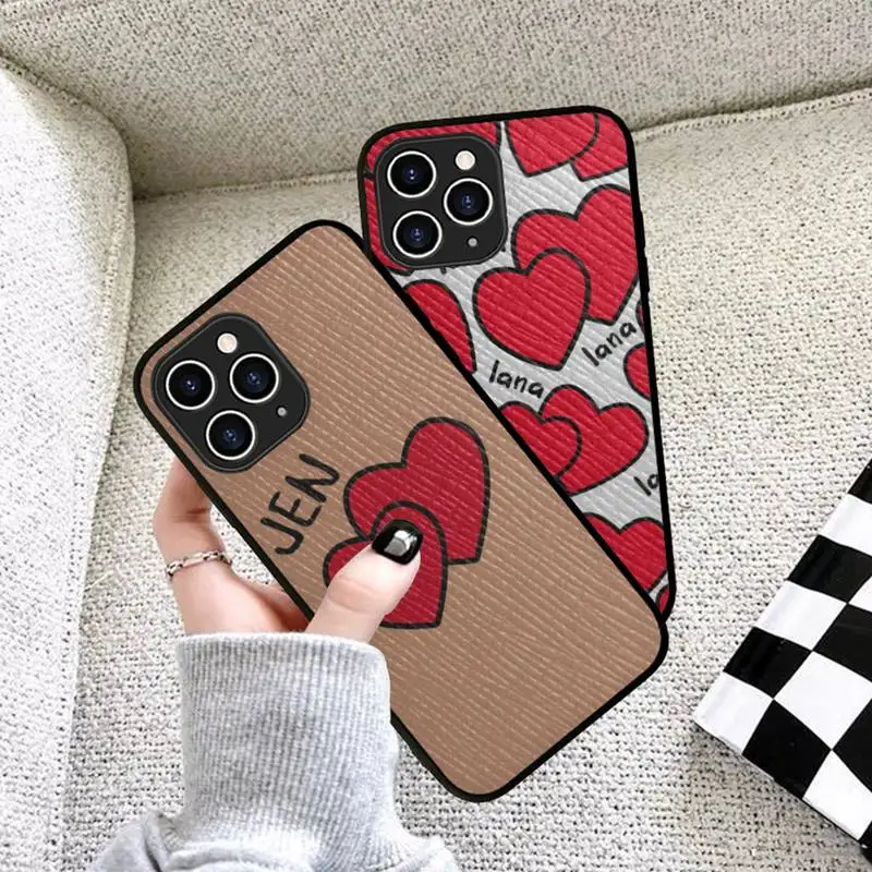 

FHNBLJ Sexy Lana Rhoades Phone Case Hard Leather Case for iPhone 11 12 13 Mini Pro Max 8 7 Plus SE 2020 X XR XS Coque
