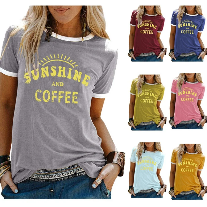 

Женская футболка с коротким рукавом и круглым вырезом, с принтом