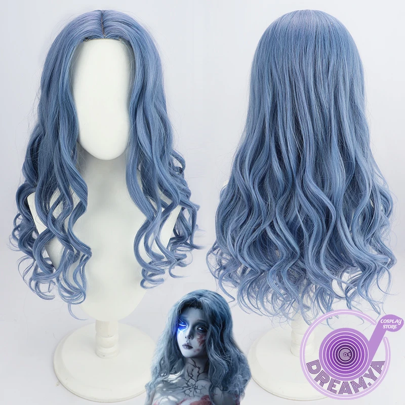 

Ranni Cosplay Wig Elden Ring Game Blue Long 60cm Wavy Curly Heat Resistant Synthetic Hair party Halloween role play + Wig Cap