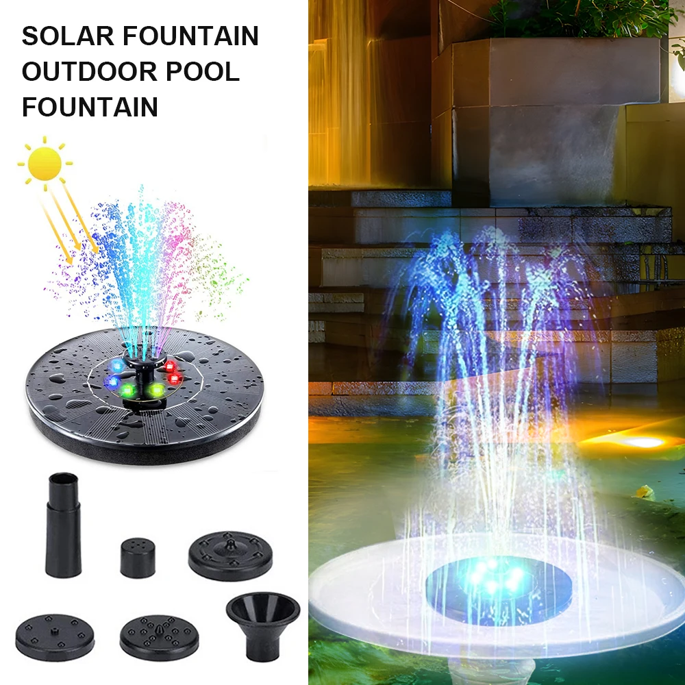 

Mini Outdoor Pool Bird Bath Solar Powered Fountain Floating Water Fountain Solar Fountain Water Pool Waterfall Garden Decoration