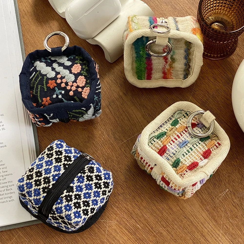 

Portable Zipper Wallet Make Up Bag Key Storage Bag Protection Case Headphone Bag Mini Multicolor Data Cable Pouch With Buckle