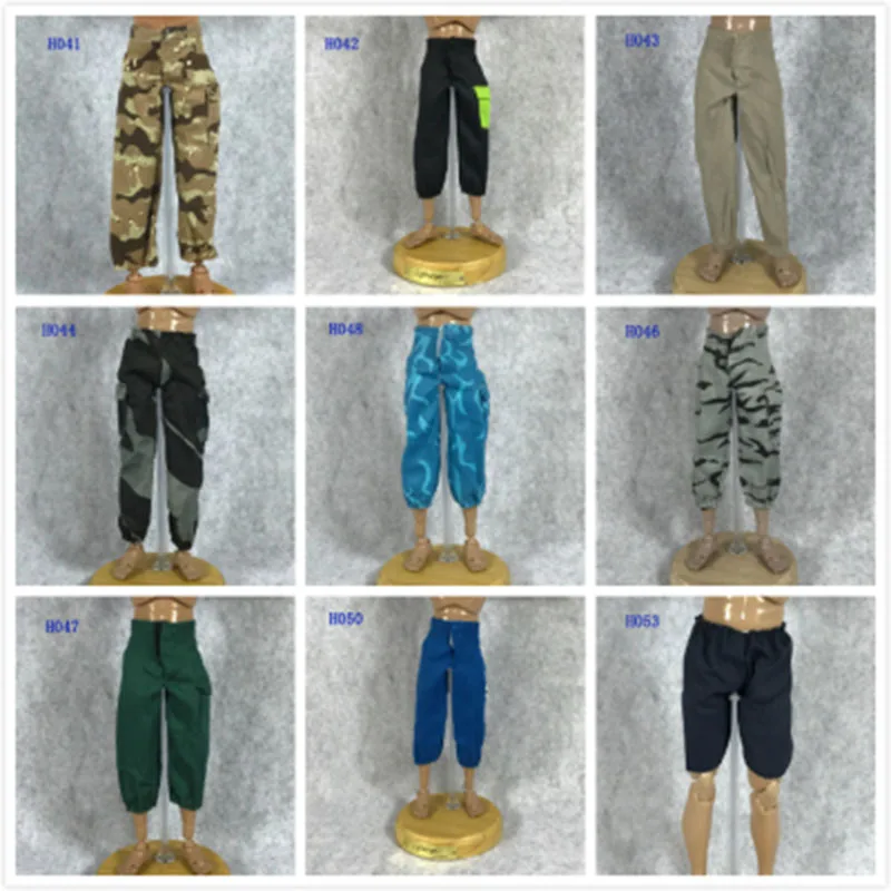 

In Stock 1/6 Scale Male Soldier Trend Camouflage Long Pants Combat Pants Shorts for 12 Inches Action Figure Model Dolls