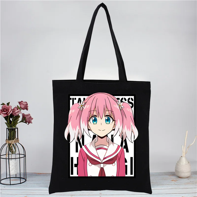 Женская Холщовая Сумка-тоут Munou черная большая Повседневная без бретелек для