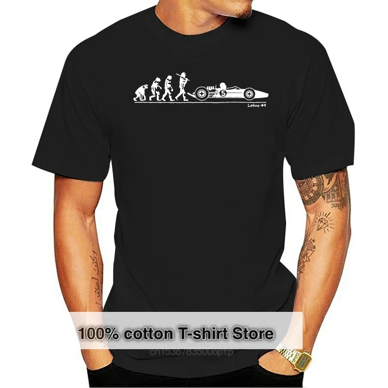 Evolution of Man Lotus 49 Jim Clark t-shirt