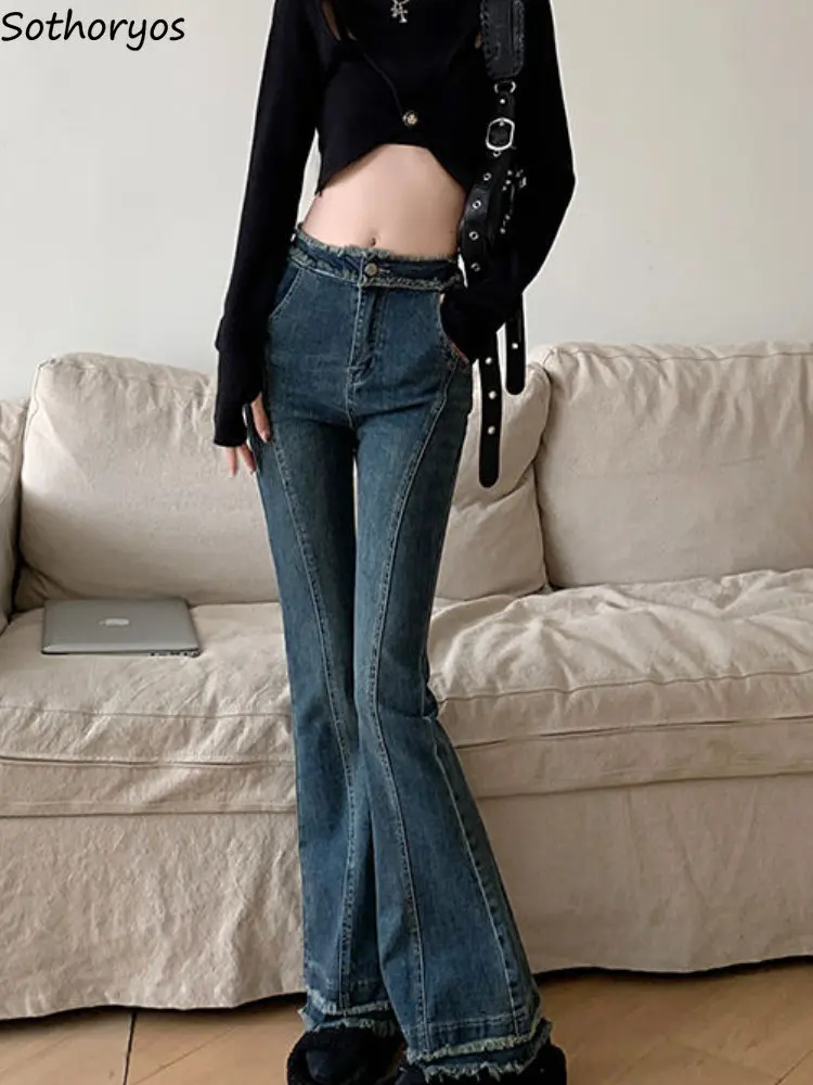 

Джинсы женские дизайнерские стираемые повседневные весенние винтажные удобные универсальные стильные сапоги в Корейском стиле для студентов