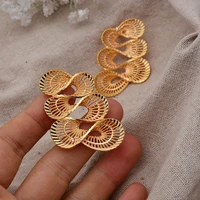 luxury dubai 24k earrings for women indian bride ethiopia african indian wedding earrings woman gift