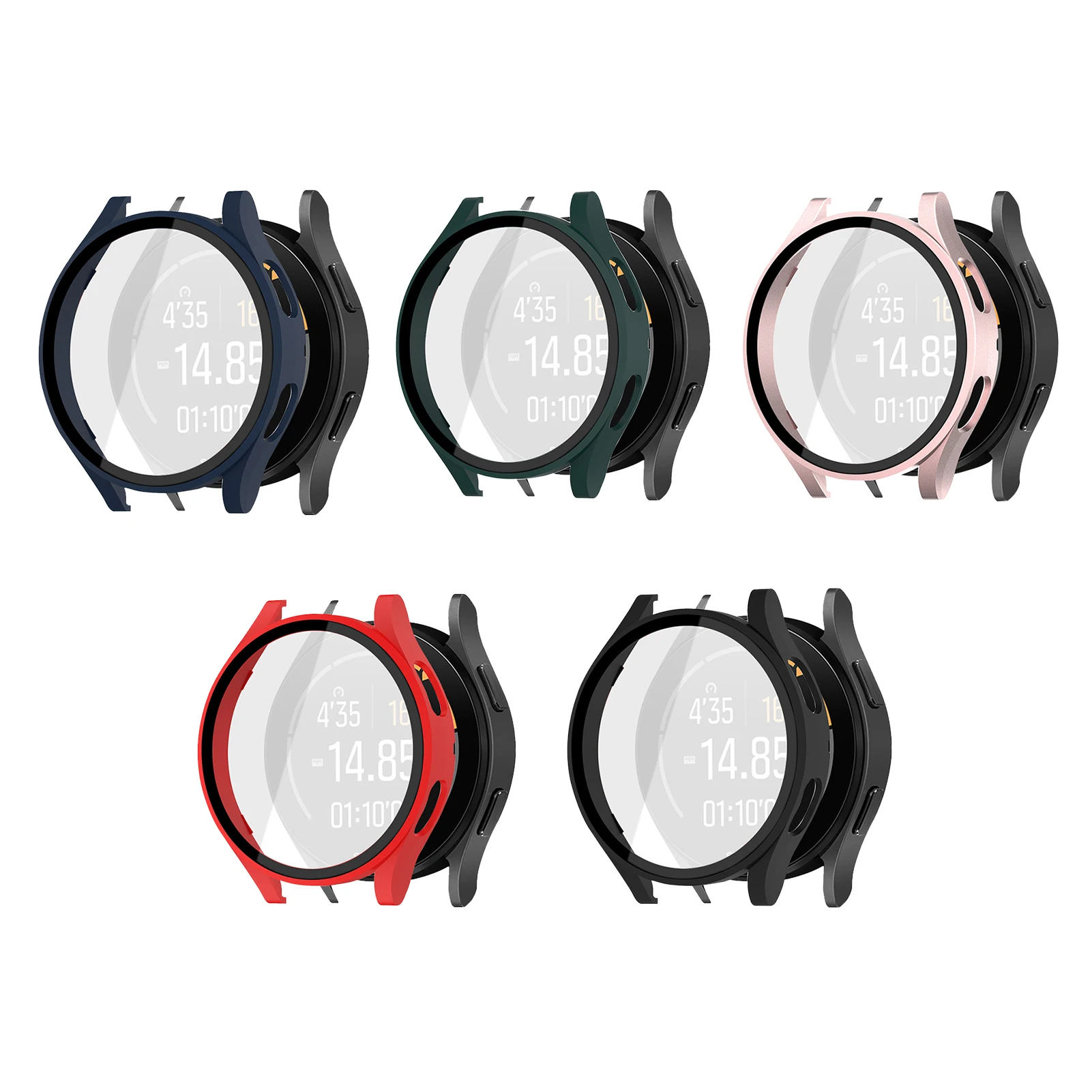 

Чехол для часов Samsung Galaxy Watch 4 40 мм, закаленное стекло + матовый чехол из поликарбоната, универсальный защитный бампер, чехол для Galaxy Watch 4