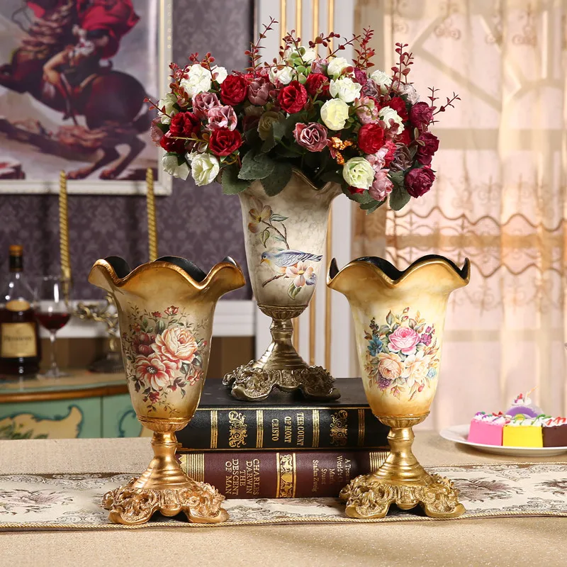 

Gold Wedding Decoration Vase Interior Particular Bonsai Vintage Decorative Vase Vintage Pot De Fleur Aesthetic Room Decor