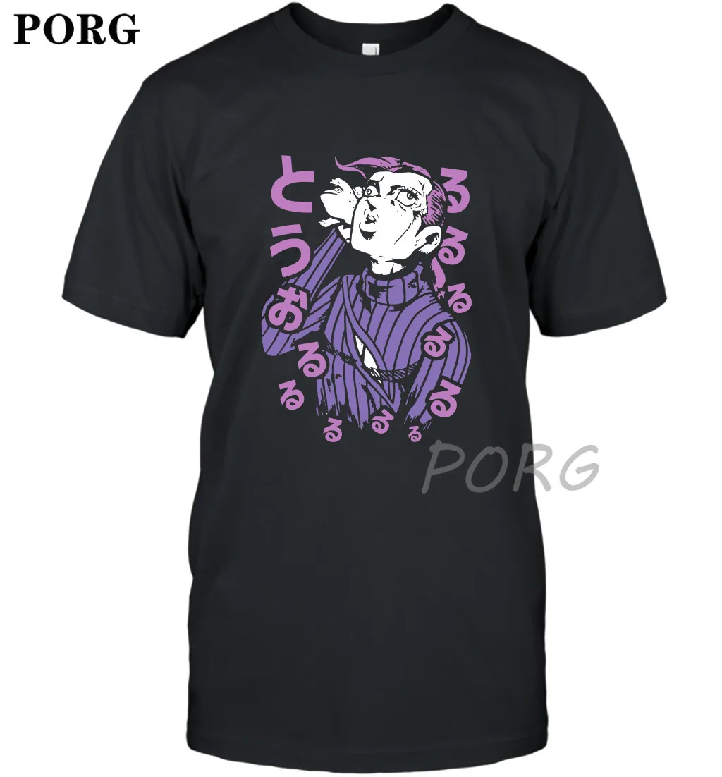 Черная футболка с принтом Vinegar Doppio JoJo's Bizarre Adventure Золотой ветер в стиле аниме