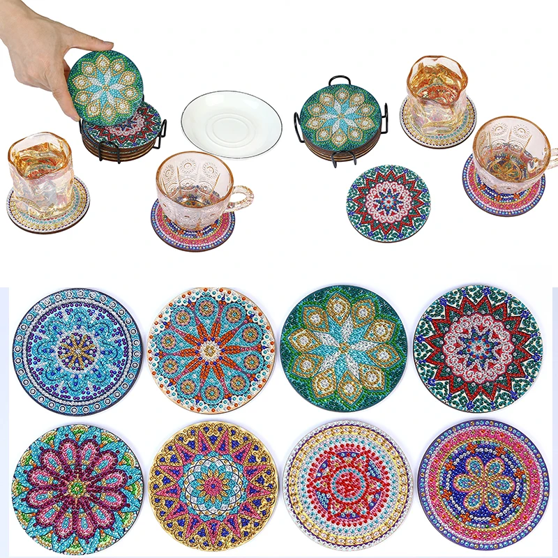 

Подставка под стаканчик для алмазной живописи «сделай сам», коврик, мандала, алмазная вышивка, Нескользящие подставки, настольная подставка, аксессуары для дома и кухни