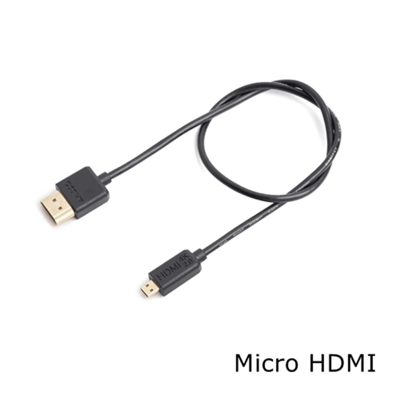 Micro HDMI-совместимый с внешний диаметр 3 мм Сверхтонкий Мягкий кабель HDMI-2.0 4K