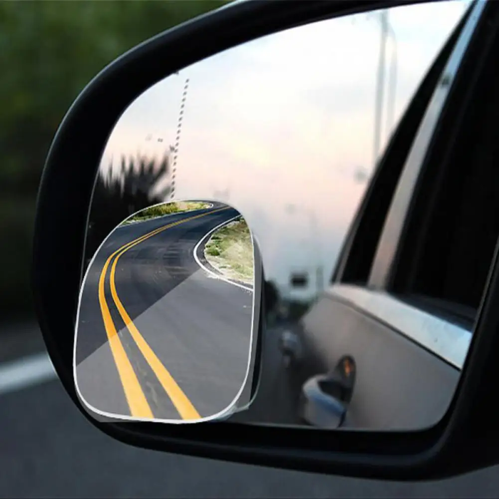 

2Pcs Wide Angle Mirror Rimless Waterproof Right-angle Fan-shaped Reversing Blind Spot Mirror Car Exterior Parts