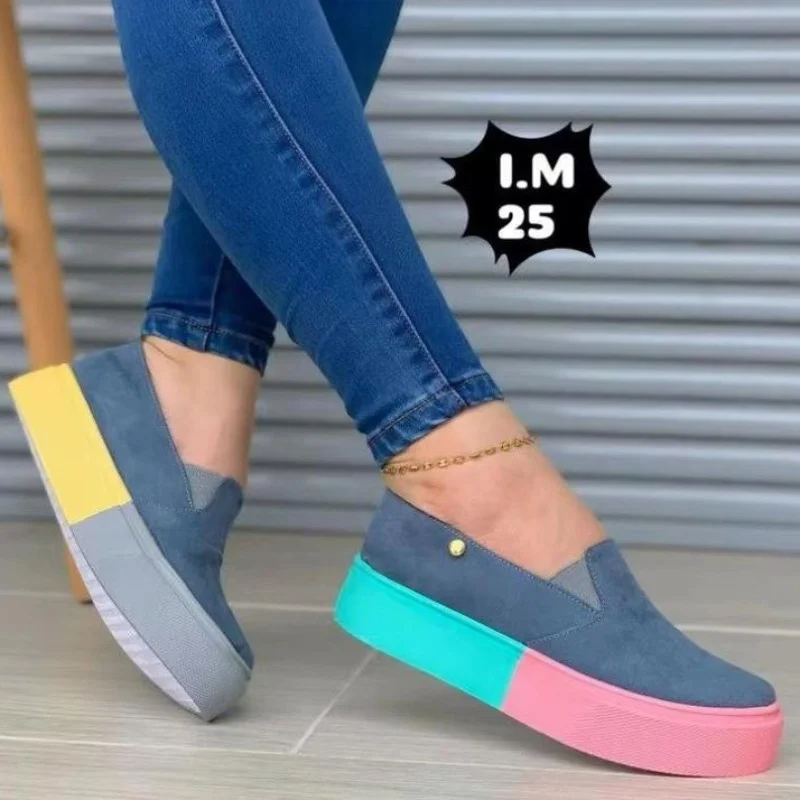 Women's Casual Slip on Shallow Sneakers 2023 Summer Fashion Light Platform Shoes Ladies Sport Shoes Female Foorwear Plus Size 43