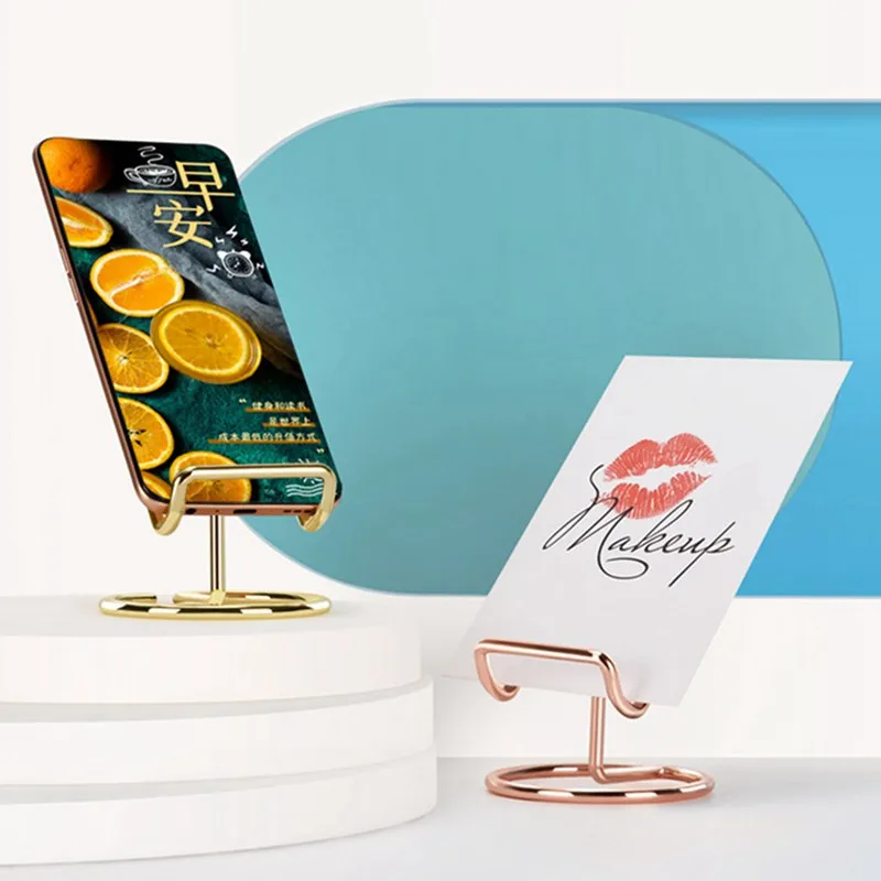 

CUTELOVE Metal Phone Holder Iron-plated Mobile Phone Frame Tablet Support Frame Desktop Mobile Phone Storage Bracket Smartphone