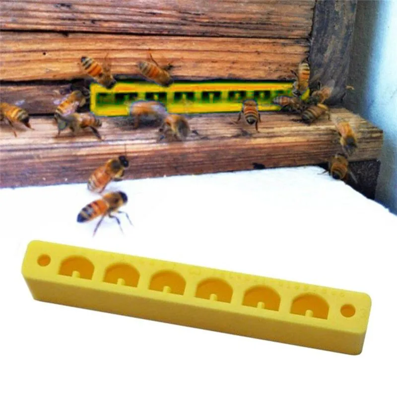 

5pcs Bee Tool Lengthened Nest Door 8 Hole Anti-Escape Box Beekeeping Tool Honeycomb Entrance Plastic Honeycomb Door
