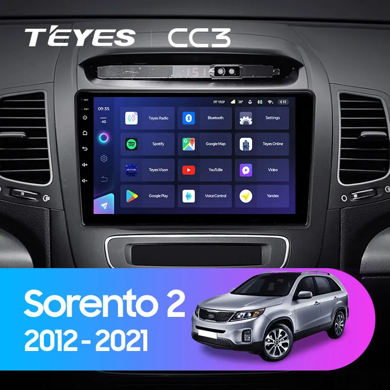 TEYES CC3 Штатная магнитола For Киа Соренто XM рестайлинг Kia Sorento 2 II 2012 - 2021 до 8-ЯДЕР 6 +