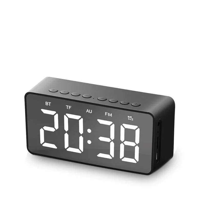 BT506 FM светодиодный будильник Bluetooth динамик мини-зеркало подарочная карта