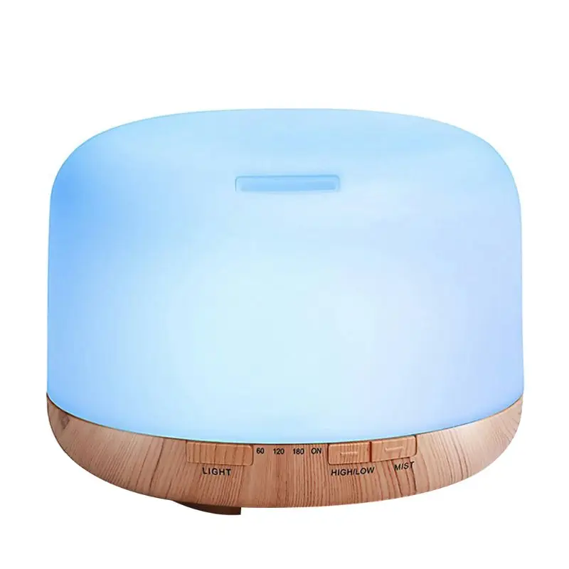 500ml Essential Oil Diffuser Aroma Aromatherapy Remote Control Night Light Fine Fog Humidifier Household Room Car Drop Shipping images - 6