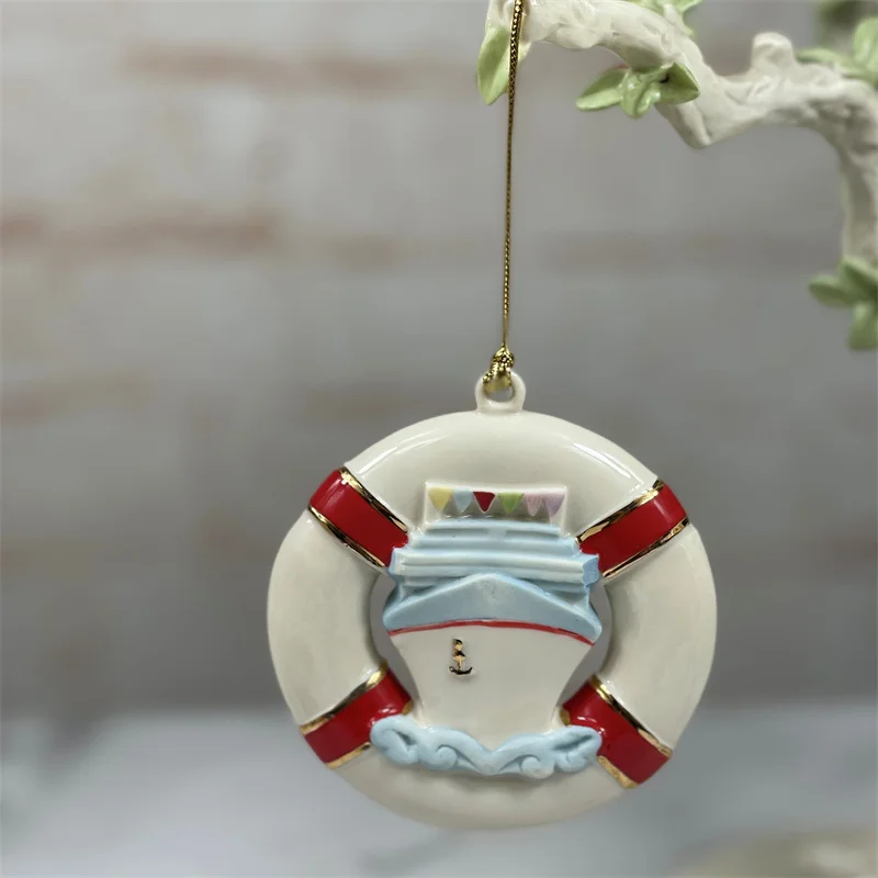 

Креативная Керамическая подвеска Lenox с ручной росписью, фарфоровые новогодние подвесные украшения, украшения для вечеринки и дома, Рождест...